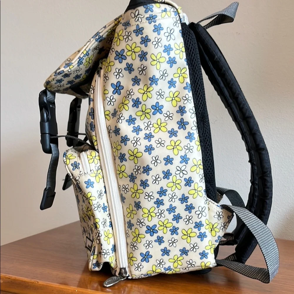 Decorate Floral Backpack - Cream and Blue